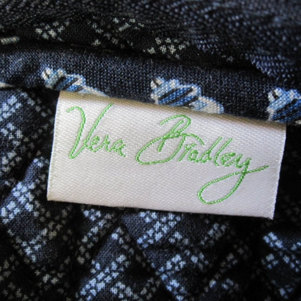 Vera Bradley Small 8" wide Blue Floral mini-Bag - Picture 3 of 4